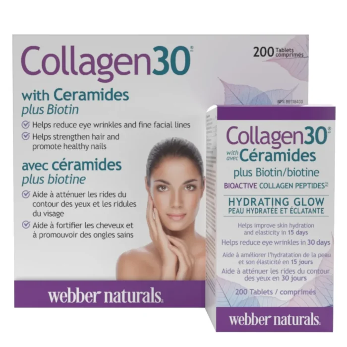 Webber Naturals Collagen with Ceramides plus Biotin, 200 Tablets - Image 3