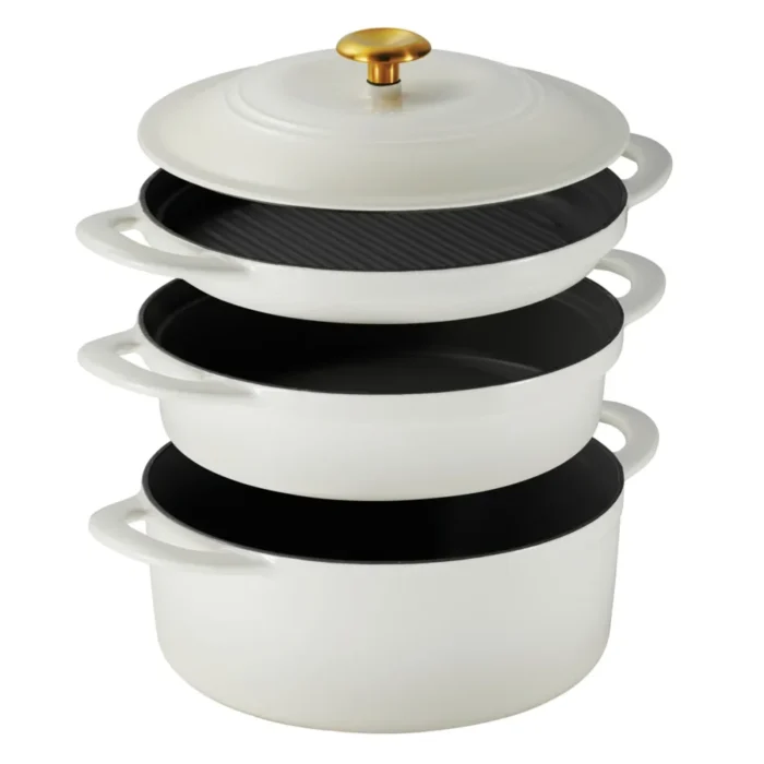 Tramontina Stackable Enameled Cast Iron Set, 4-piece - Image 2