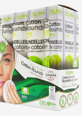 Delon Premium Cosmetic Cotton Rounds, 8-pack of 100