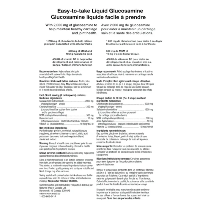 Nature’s Way Joint Movement Glucosamine, 1 L - Image 2