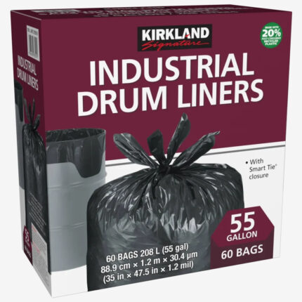 Kirkland Signature Smart Tie Industrial Drum Liners, 60-pack