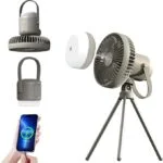 Rechargeable Camping Fan with LED Light