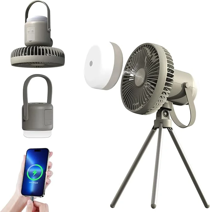 Rechargeable Camping Fan with LED Light Rechargeable Camping Fan with LED Light