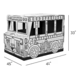 Fellowes Bankers Box Colour Your Own Play Cardboard School Bus - Image 2