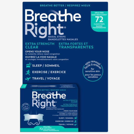 Breathe Right Clear Nasal Strips 72 Strips