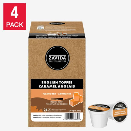 Zavida English Toffee Coffee K-Cup Pods, 96-Count