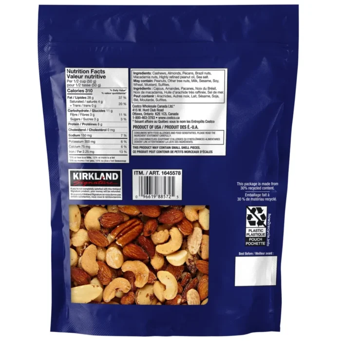 Kirkland Signature Salted Mixed Nuts, 1.13 kg - Image 2