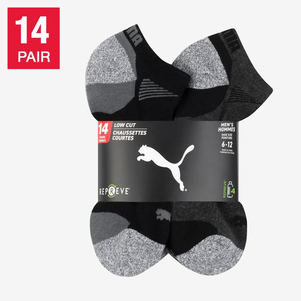 Puma Men’s Repreve Athletic Socks – 14 Pairs Puma Men's Repreve Athletic Socks – 14 Pairs