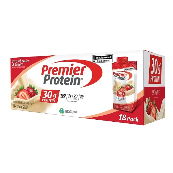 s1.jpg Premier Protein Strawberry Shake 18 x 325 mL - Image 1