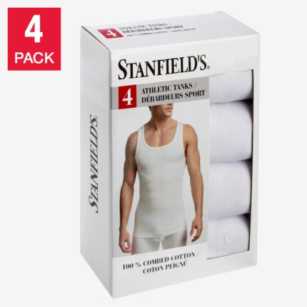 Stanfield’s Men’s Athletic Tank, 4-pack