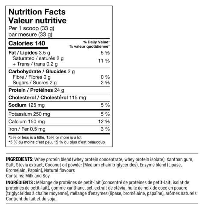 LEANFIT Whey Protein Vanilla Flavour 2kg Bag - Image 2