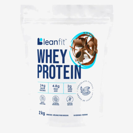 LEANFIT Whey Protein Powder Chocolate, 2kg Bag