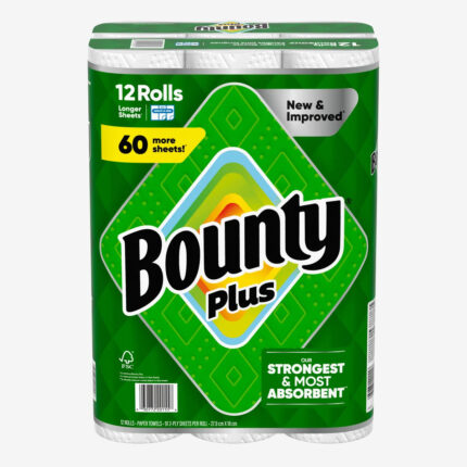 Bounty Plus Paper Towel, 12 R x 91 Sheets