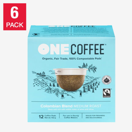 OneCoffee Organic Colombian Fairtrade K-Cup Pods, 72-Count