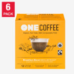 OneCoffee Organic Breakfast Blend Fairtrade K-Cup Pods, 72-Count