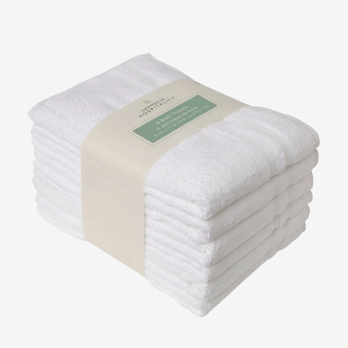 Grandeur Hospitality Bath Towels, 6-pack Grandeur Hospitality Bath Towels, 6-pack