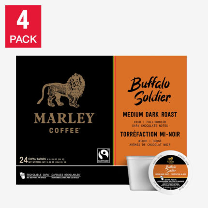 Marley Coffee Buffalo Soldier Medium Dark Roast K-Cup Pods, 96-Count