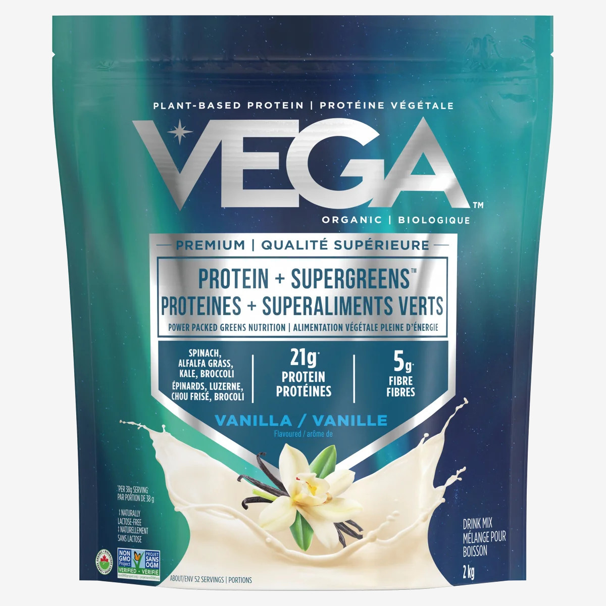 Vega Organic Vanilla Protein & Greens Powder, 2 kg Vega Organic Vanilla Protein & Greens Powder, 2 kg