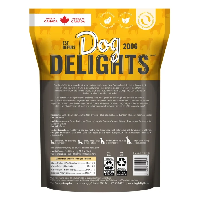 Chewy Lamb Sticks – all-natural dog treats for rewards and training