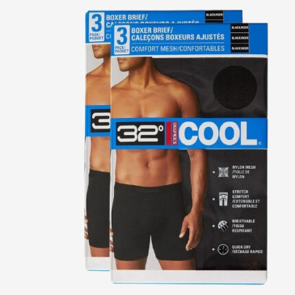 32 Degrees Men's Comfort Mesh Boxer Brief, 6-pack
