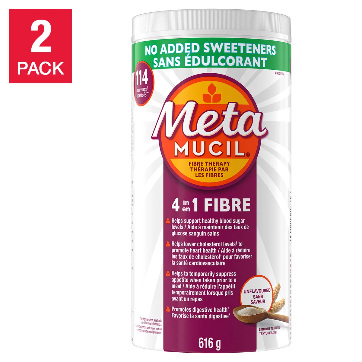 Metamucil 4-in-1 no added sweeteners fibre therapy Metamucil 4-in-1 Psyllium Husk Fibre Supplement