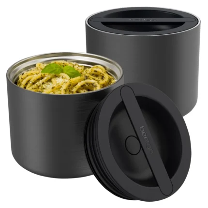 Bentgo Triple-Insulated Stainless Steel Food Jars, 2-pack Black