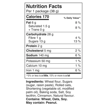 Dad's Classic Oatmeal Cookies, Ingredient