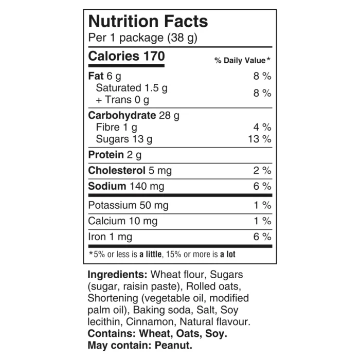 Dad's Classic Oatmeal Cookies, Ingredient