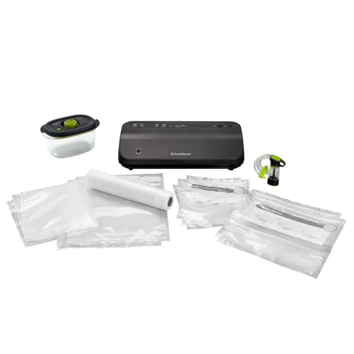 FoodSaver Vacuum Sealer Kit with Bags Rolls and Marinate Container