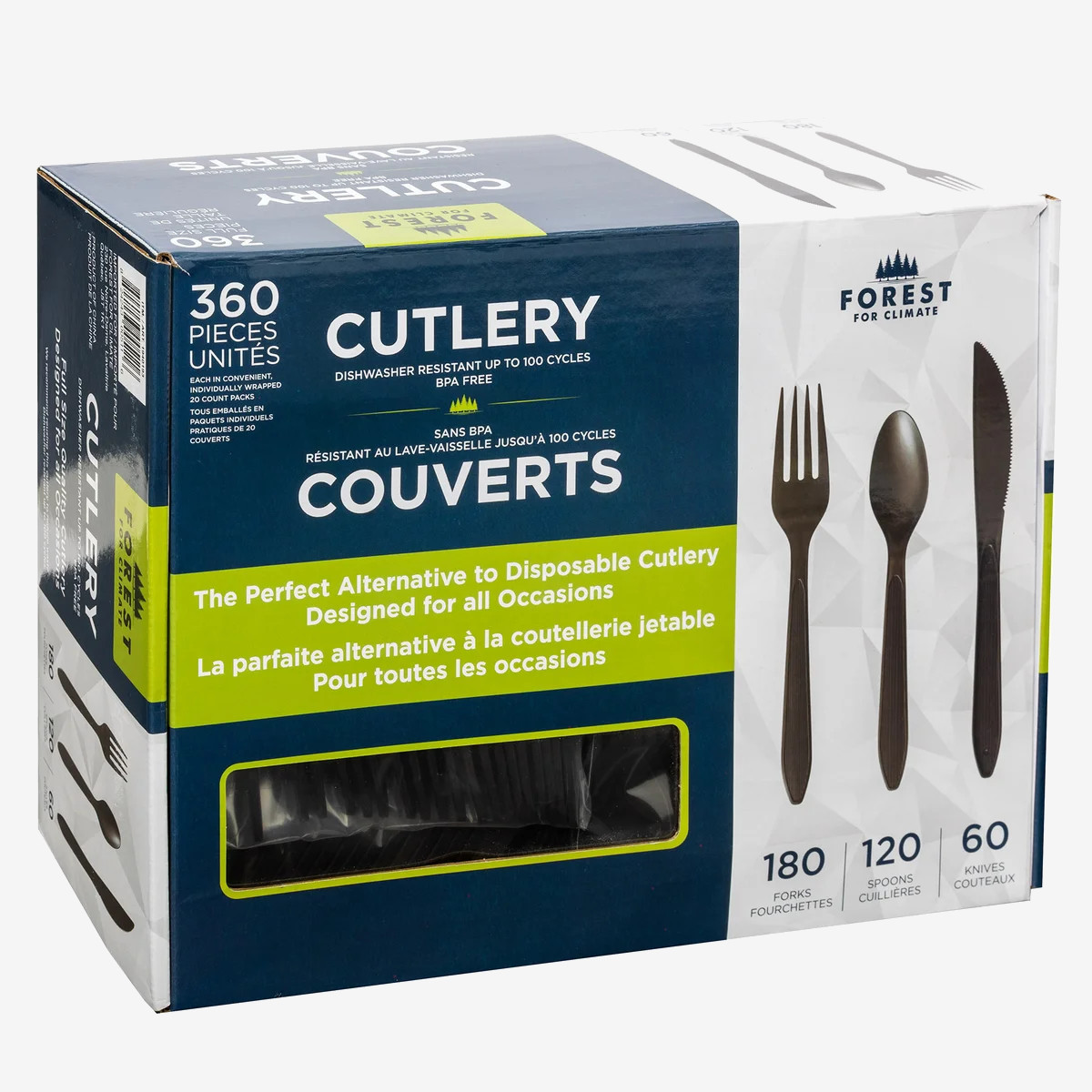 Forest For Climate Cutlery, 360 Pieces Forest For Climate Cutlery, 360 Pieces
