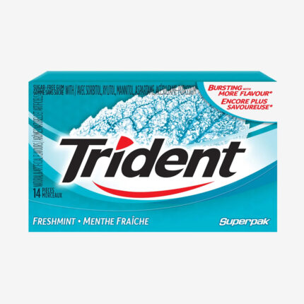 Trident Sugar-free Freshmint Gum, 12 × 14 pieces