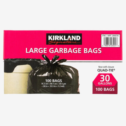 Kirkland Signature Large Garbage Bags, 100-pack
