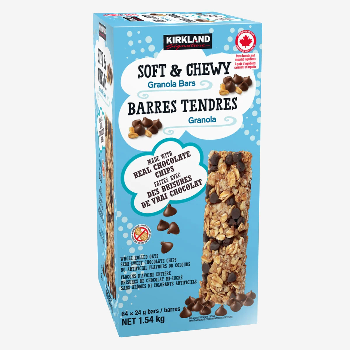 Kirkland Signature Soft & Chewy Granola Bars 64 x 24G Kirkland Signature Soft & Chewy Granola Bars 64 x 24G