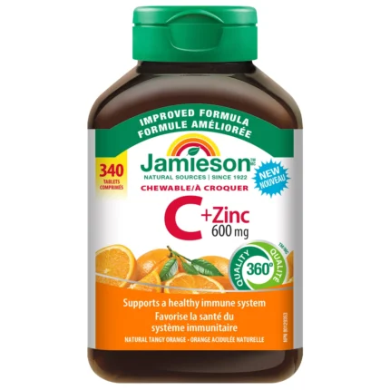 Jamieson Chewable Vitamin C + Zinc