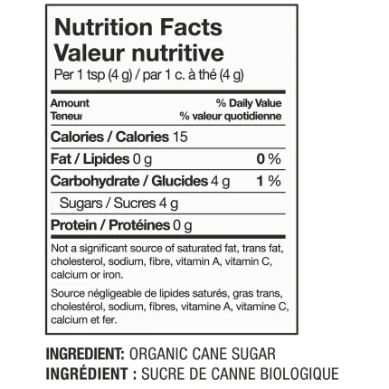 Fact sheet Kirkland Organic Sugar