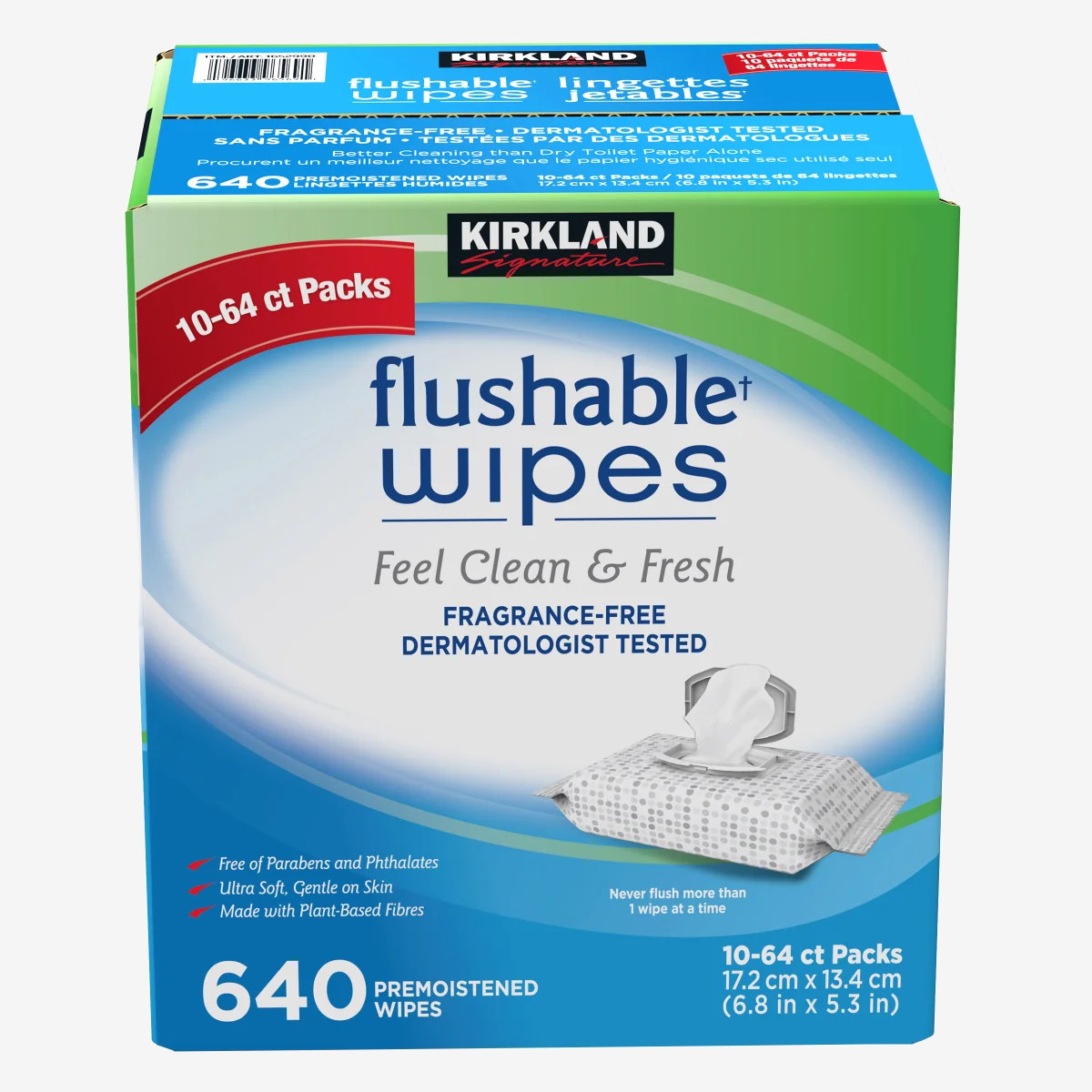 Kirkland Signature Flushable Wipes, 640 Wipes Kirkland Signature Flushable Wipes, 640 Wipes