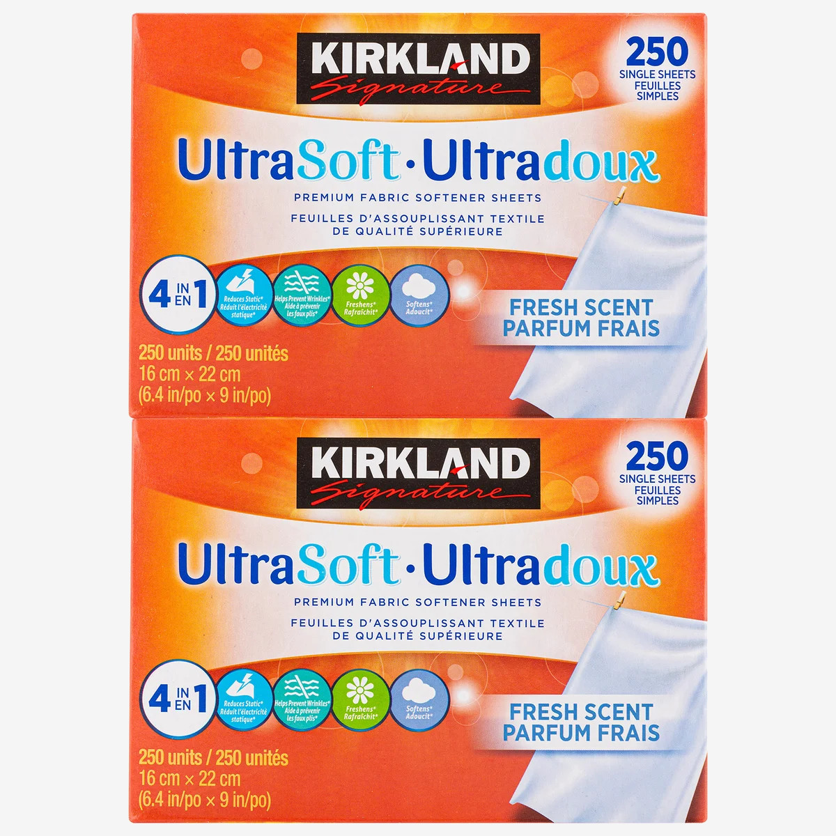 Kirkland Signature Fabric Softener Sheets, 2-pack Kirkland Signature Fabric Softener Sheets, 2-pack