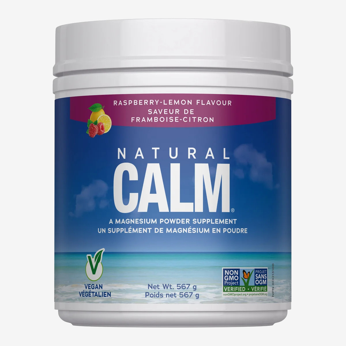 Natural Calm Magnesium Powder Raspberry Lemon, 567 g Natural Calm Magnesium Powder Raspberry Lemon, 567 g