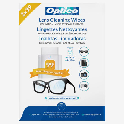 Optico Cleaning Wipes for Optical and Electronic Surfaces 2 × 99 Wipes
