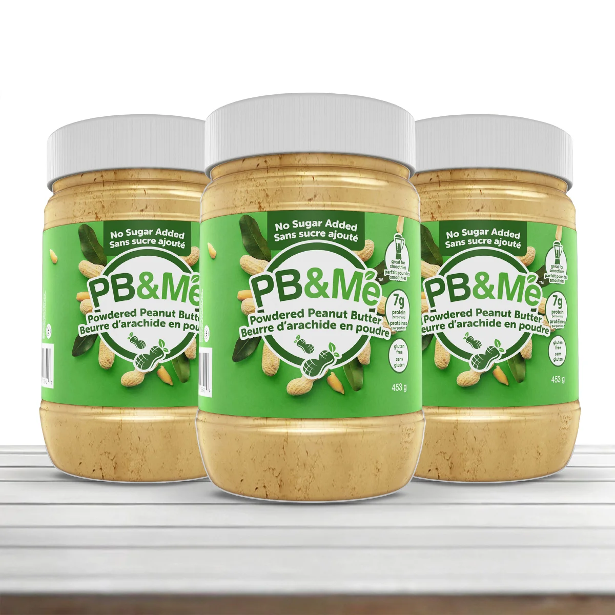 PB&Me Powdered Peanut Butter PB&Me Powdered Natural Peanut Butter, 3 x 453 g