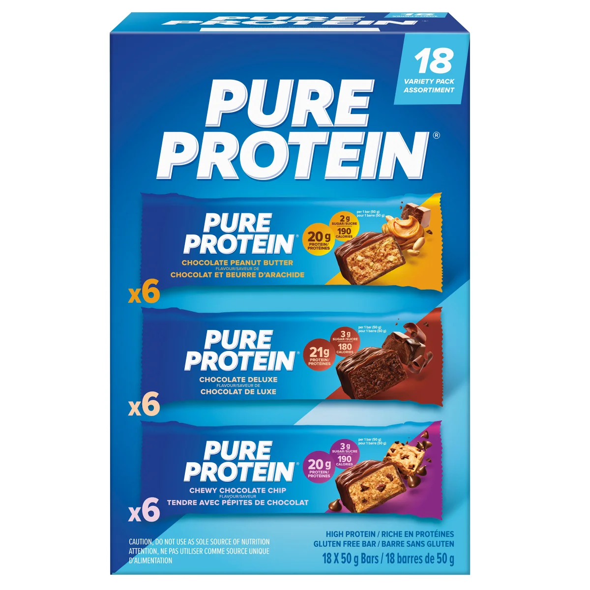 Pure Protein, Protein Bars Variety Pack Pure Protein, Protein Bars Variety Pack