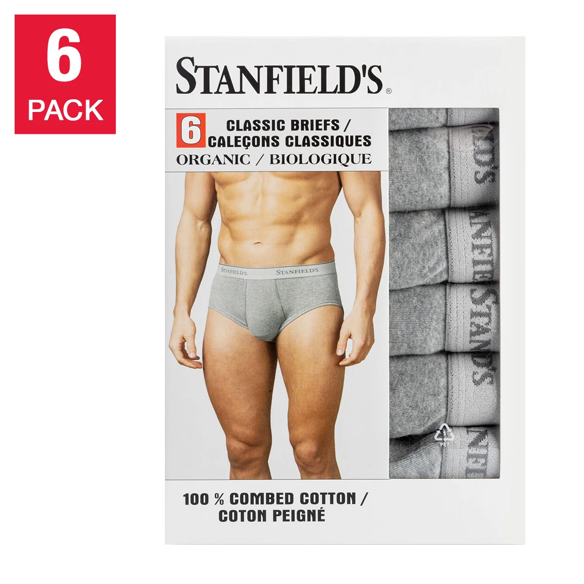 Stanfield’s Men’s Organic Briefs Grey Stanfield’s Men’s Organic Briefs