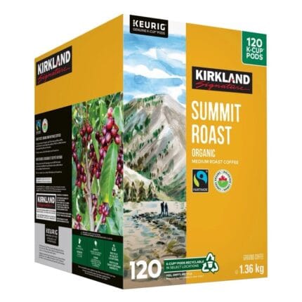 Kirkland Signature Organic Summit Blend Coffee Pods K-Cup 240 Count