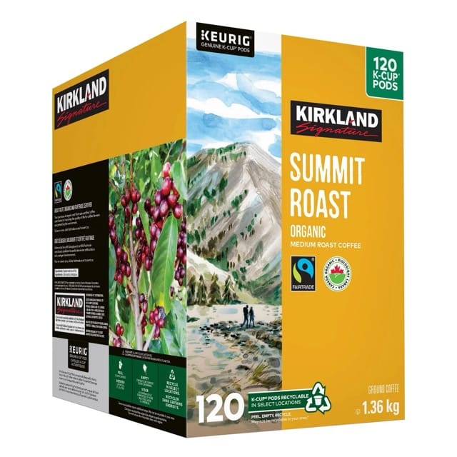 Kirkland Signature Organic Summit Blend Coffee Pods K-Cup 240 Count Kirkland Signature Organic Summit Blend Coffee Pods K-Cup 240 Count