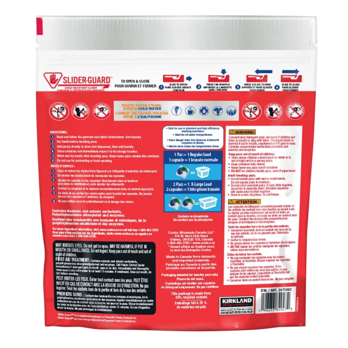 Kirkland Signature Oxi Power Premium Laundry Detergent Pacs, 110-count - Image 2