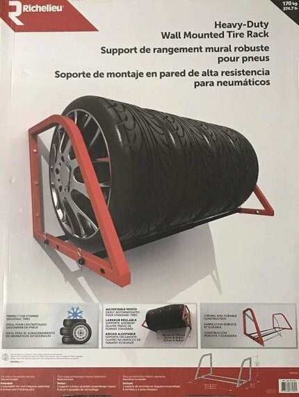 Richelieu Heavy-Duty Wall Mounted Tire Rack
