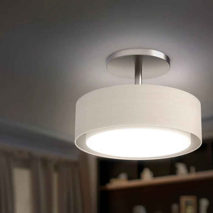 KODA Duo-Mount Fabric Drum Ceiling Light
