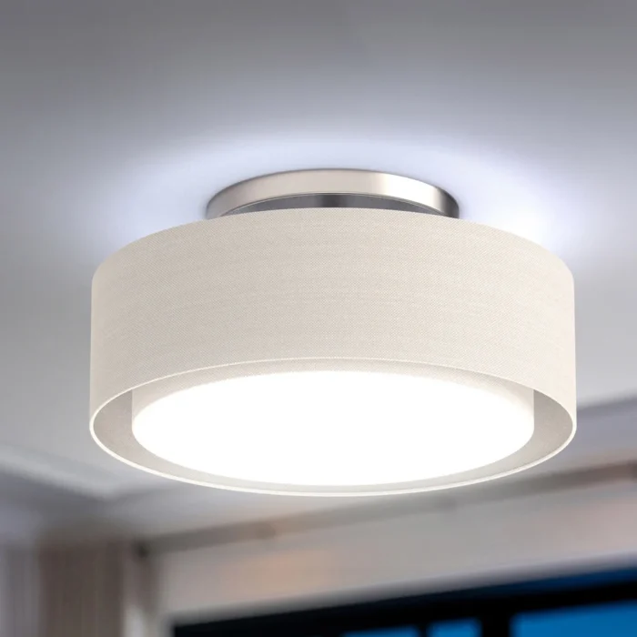 KODA Duo-Mount Fabric Drum Ceiling Light