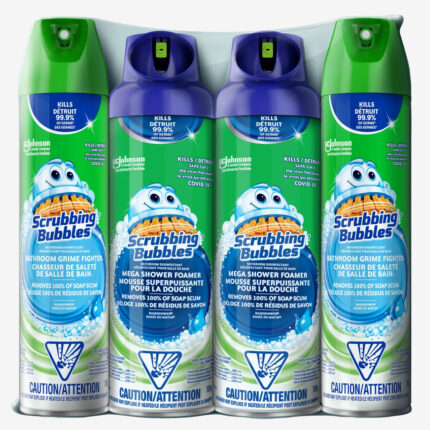 Scrubbing Bubbles Bathroom Grime Fighter Mega Shower Foamer 4 Pack
