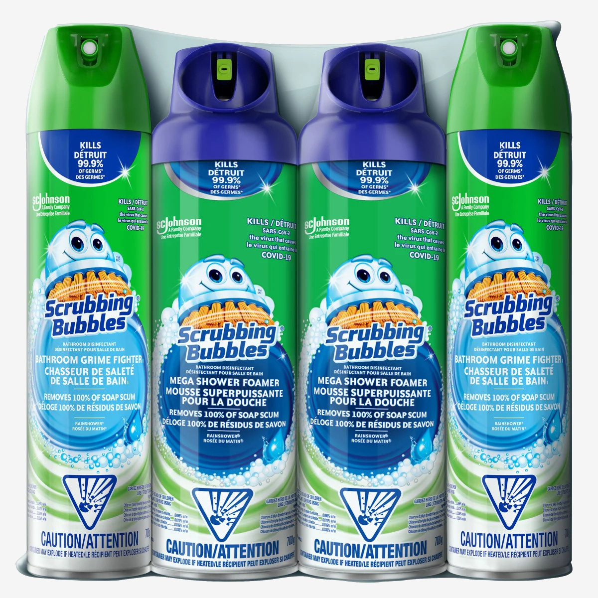 Scrubbing Bubbles Bathroom Grime Fighter Mega Shower Foamer 4 Pack Scrubbing Bubbles Bathroom Grime Fighter Mega Shower Foamer 4 Pack